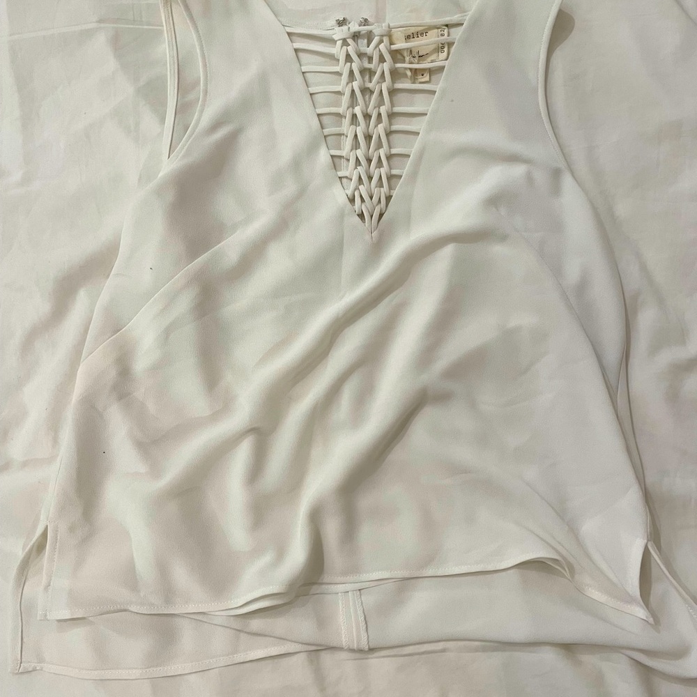 nicole miller artelier white tank